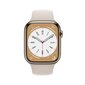 Apple Watch Series 8 GPS + Cellular 41mm Gold Stainless Steel Case ,Starlight Sport Band - MNJC3EL/A LV-EE цена и информация | Nutikellad (smartwatch) | kaup24.ee