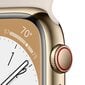 Apple Watch Series 8 GPS + Cellular 41mm Gold Stainless Steel Case ,Starlight Sport Band - MNJC3EL/A LV-EE hind ja info | Nutikellad (smartwatch) | kaup24.ee