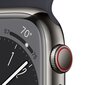 Apple Watch Series 8 GPS + Cellular 41mm Graphite Stainless Steel Case ,Midnight Sport Band - MNJJ3EL/A LV-EE цена и информация | Nutikellad (smartwatch) | kaup24.ee