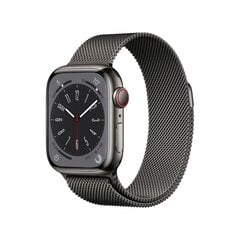 Apple Watch Series 8 GPS + Cellular 41мм Graphite Stainless Steel Case ,Graphite Milanese Loop MNJM3EL/A LV-EE цена и информация | Apple Умные часы и браслеты | kaup24.ee