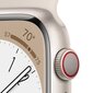 Apple Watch Series 8 GPS + Cellular 45mm Starlight Aluminium Case ,Starlight Sport Band - MNK73EL/A LV-EE hind ja info | Nutikellad (smartwatch) | kaup24.ee