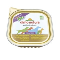 Konserv koertele ALMO NATURE BIO vasikaliha ja köögiviljadega, 100g цена и информация | Консервы для собак | kaup24.ee