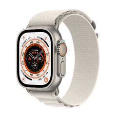 Apple Watch Ultra GPS + Cellular, 49мм Titanium Case ,Starlight Alpine Loop - Large MQFT3UL/A цена и информация | Смарт-часы (smartwatch) | kaup24.ee