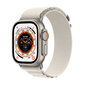 Apple Watch Ultra GPS + Cellular, 49mm Titanium Case ,Starlight Alpine Loop - Large MQFT3UL/A цена и информация | Nutikellad (smartwatch) | kaup24.ee