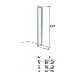 Dušisein Ifö Solid SV NK 3 Silver, läbipaistev klaas hind ja info | Ifo Sanitaartehnika, remont, küte | kaup24.ee