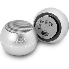 Guess Mini Bluetooth Speaker 3W 4H Silver цена и информация | Аудио колонки | kaup24.ee