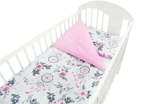 Kaheosaline voodipesu komplekt, roosa, 135x100 40x60 hind ja info | Beebide ja laste voodipesu | kaup24.ee