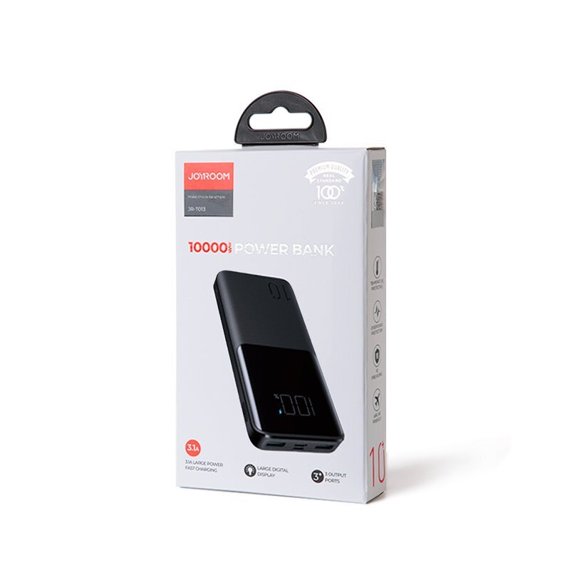 Akupank Joyroom power bank 15W 10000mAh PD QC3.0 AFC black (JR-T013) цена и информация | Akupangad | kaup24.ee