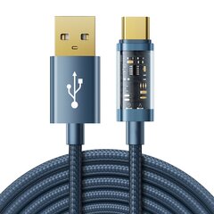 Kaabel Joyroom USB cable - USB Type C for charging / data transmission 3A, 2 m, blue (S-UC027A20) цена и информация | Borofone 43757-uniw | kaup24.ee