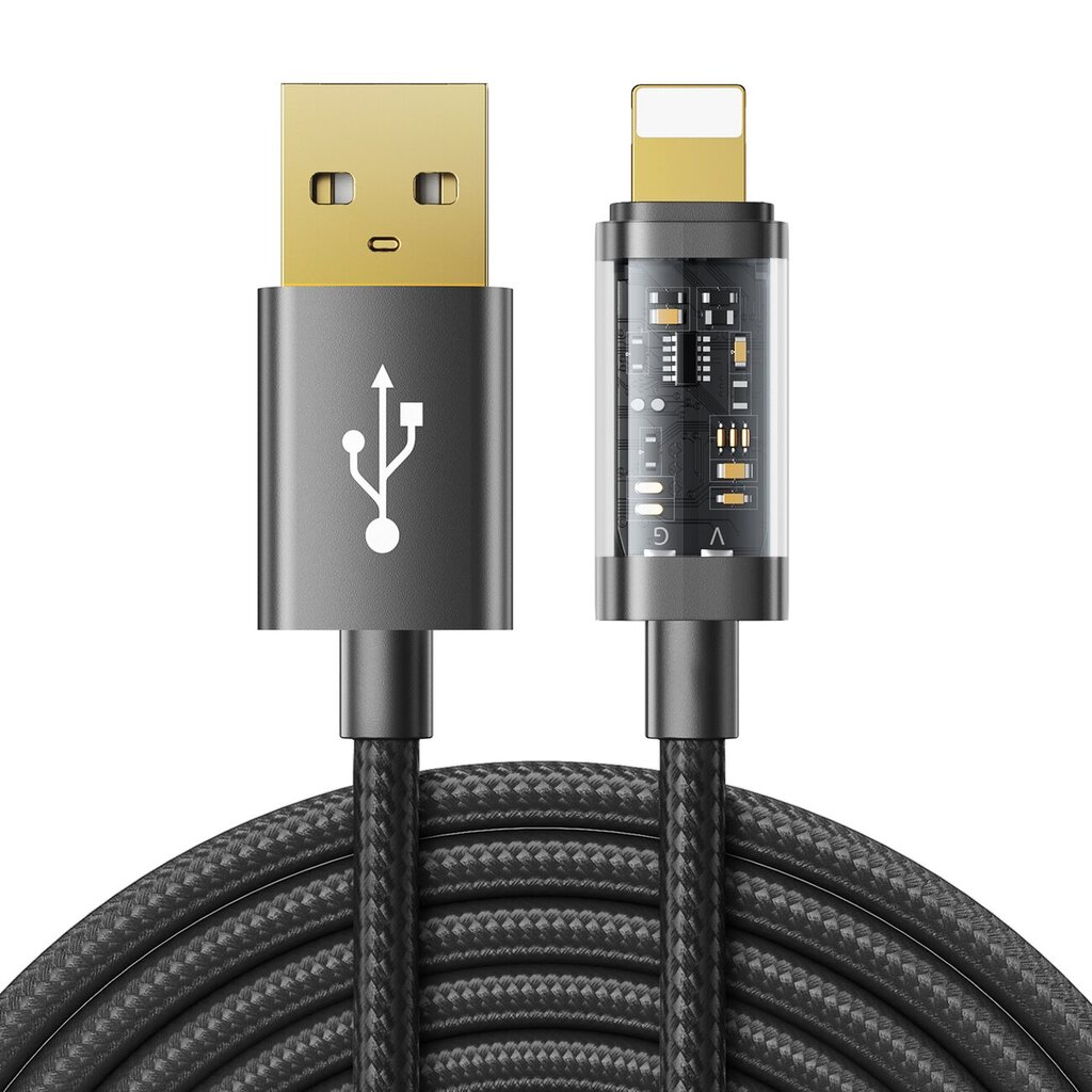 Kaabel Joyroom USB cable - Lightning for charging / data transmission 2,4A 20W, 2 m, black (S-UL012A20) цена и информация | Mobiiltelefonide kaablid | kaup24.ee