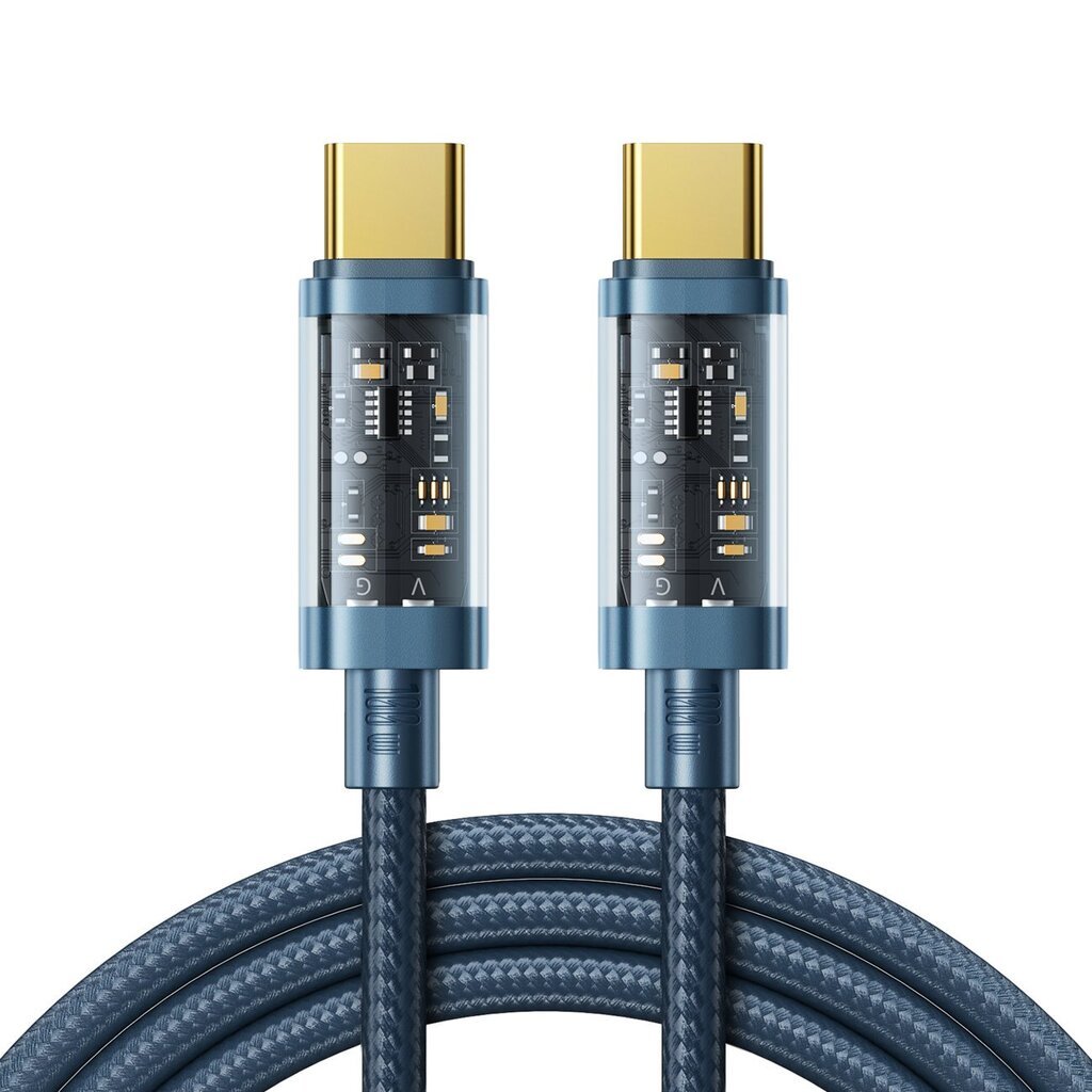Kaabel Joyroom cable USB Type-C - USB Type-C 100W, 1.2 m, black (S-CC100A12) hind ja info | Mobiiltelefonide kaablid | kaup24.ee