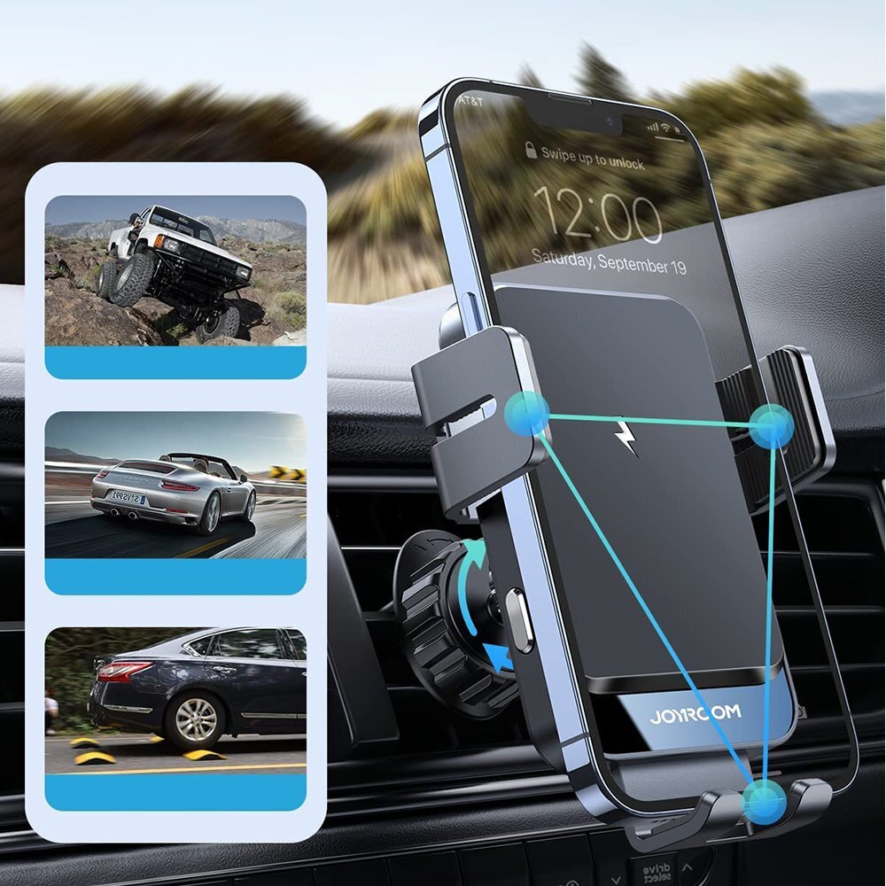 Telefonihoidja autosse Joyroom Automatic Electric Car Air Vent Mount Ventilation Grille with 15W Qi Wireless Charger (JR-ZS219) hind ja info | Mobiiltelefonide hoidjad | kaup24.ee