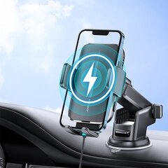 Telefonihoidja autosse Joyroom car holder with wireless charger 15W for cockpit dashboard black (JR-ZS245) hind ja info | Mobiiltelefonide hoidjad | kaup24.ee