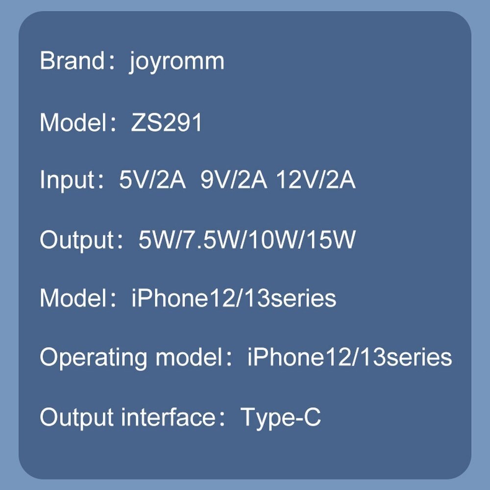 Telefonihoidik autosse Joyroom Car Holder Qi Wireless Induction Charger 15W (MagSafe for iPhone Compatible) for Ventilation Grille Silver (JR-ZS291) цена и информация | Mobiiltelefonide hoidjad | kaup24.ee