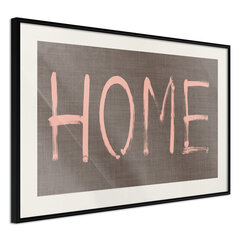 Poster Simply Home, must raam koos paspartuuga hind ja info | Seinapildid | kaup24.ee