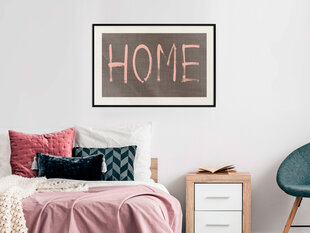 Poster Simply Home, must raam koos paspartuuga цена и информация | Картины, живопись | kaup24.ee