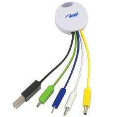 Adapter ripats kaablitega USB 5in1 Akyga AK-AD-51 цена и информация | Адаптеры и USB-hub | kaup24.ee