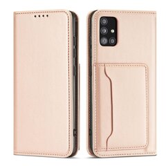 Telefoni kaaned Magnet Card Case Case for Xiaomi Redmi Note 11 Pro Pouch Wallet Card Holder Card Stand (Pink) hind ja info | Telefoni kaaned, ümbrised | kaup24.ee