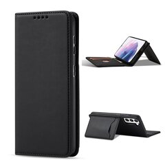 Telefoni kaaned Magnet Card Case Case for Samsung Galaxy S22 Pouch Card Wallet Card Holder (Black) hind ja info | Telefoni kaaned, ümbrised | kaup24.ee