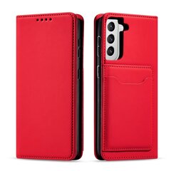 Telefoni kaaned Magnet Card Case for Samsung Galaxy S22 + (S22 Plus) Pouch Wallet Card Holder (Red) hind ja info | Telefoni kaaned, ümbrised | kaup24.ee