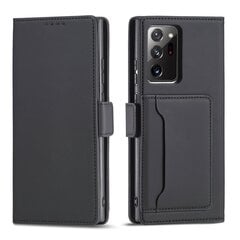 Telefoni kaaned Magnet Card Case Case for Samsung Galaxy S22 Ultra Pouch Wallet Card Holder (Black) hind ja info | Telefoni kaaned, ümbrised | kaup24.ee