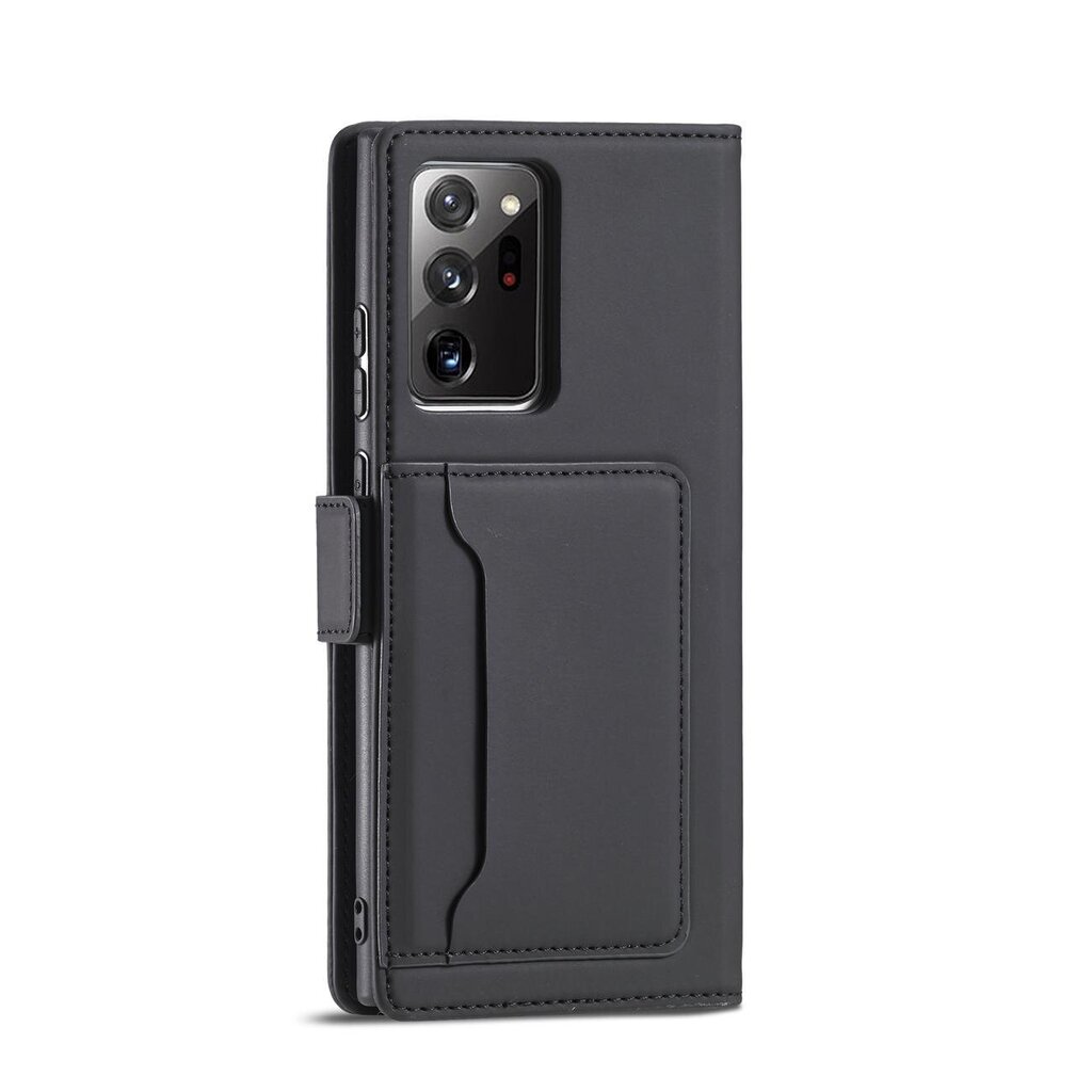 Telefoni kaaned Magnet Card Case Case for Samsung Galaxy S22 Ultra Pouch Wallet Card Holder (Black) hind ja info | Telefoni kaaned, ümbrised | kaup24.ee