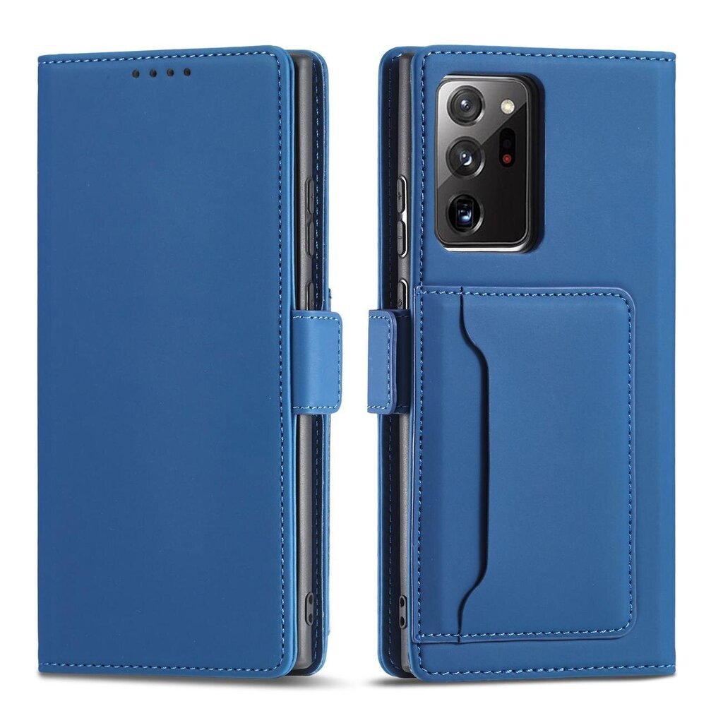 Telefoni kaaned Magnet Card Case Case for Samsung Galaxy S22 Ultra Cover Card Wallet Card Holder Blue (Niebieski) hind ja info | Telefoni kaaned, ümbrised | kaup24.ee