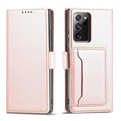 Telefoni kaaned Magnet Card Case Case for Samsung Galaxy S22 Ultra Cover Card Wallet Card Stand (Pink) цена и информация | Чехлы для телефонов | kaup24.ee
