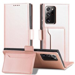 Telefoni kaaned Magnet Card Case Case for Samsung Galaxy S22 Ultra Cover Card Wallet Card Stand (Pink) цена и информация | Чехлы для телефонов | kaup24.ee