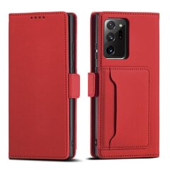 Telefoni kaaned Magnet Card Case Case for Samsung Galaxy S22 Ultra Pouch Wallet Card Holder (Red) цена и информация | Чехлы для телефонов | kaup24.ee