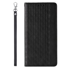 Telefoni kaaned Magnet Strap Case for iPhone 12 Pouch Wallet + Mini Lanyard Pendant (Black) hind ja info | Telefoni kaaned, ümbrised | kaup24.ee