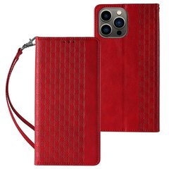 Telefoni kaaned Magnet Strap Case for iPhone 12 Pro Pouch Wallet + Mini Lanyard Pendant (Red) hind ja info | Telefoni kaaned, ümbrised | kaup24.ee