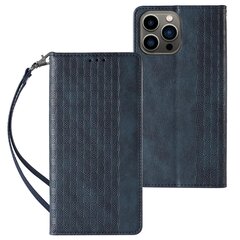 Telefoni kaaned Magnet Strap Case for iPhone 12 Pro Max Pouch Wallet + Mini Lanyard Pendant Blue (Niebieski) hind ja info | Telefoni kaaned, ümbrised | kaup24.ee