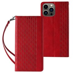 Telefoni kaaned Magnet Strap Case Case for iPhone 12 Pro Max Pouch Wallet + Mini Lanyard Pendant (Red) hind ja info | Telefoni kaaned, ümbrised | kaup24.ee