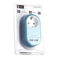 Splitter 1 pesa 2xUSB-A-ga, Entac цена и информация | Выключатели, розетки | kaup24.ee