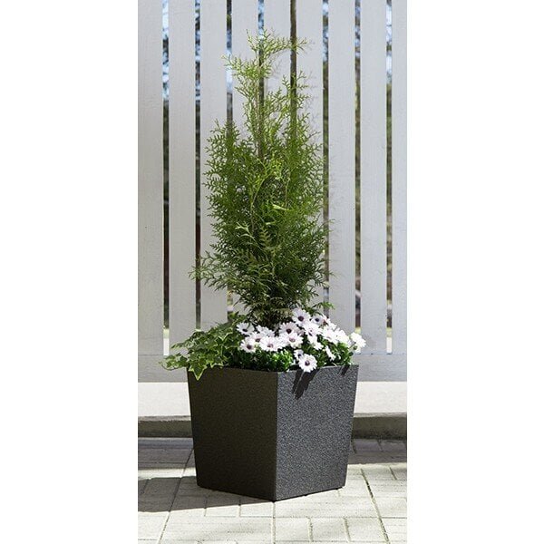 Taimede termopott Cubic, 48 cm, must цена и информация | Dekoratiivsed lillepotid | kaup24.ee