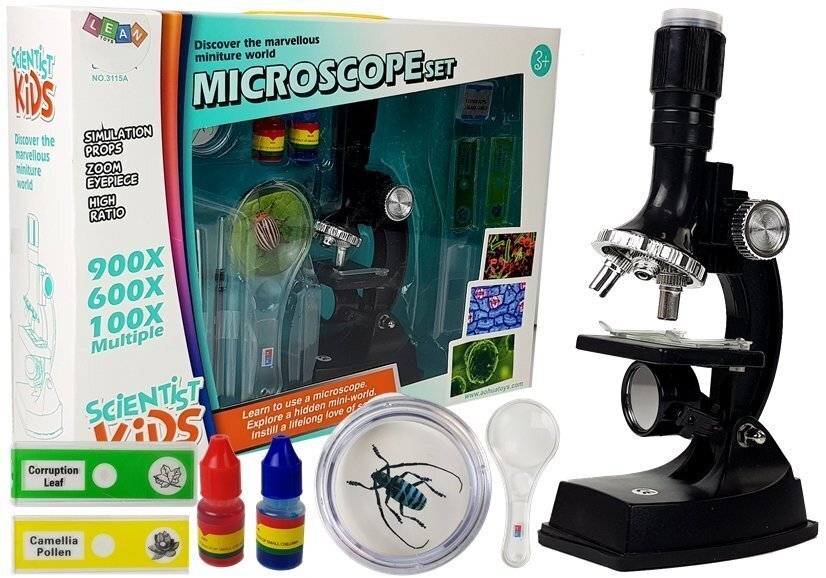 Laste mikroskoop, must hind ja info | Arendavad mänguasjad | kaup24.ee