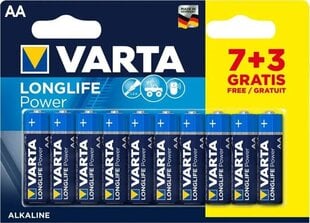 Patareid Varta Longlife Power LR6/AA, 10 tk hind ja info | Patareid | kaup24.ee