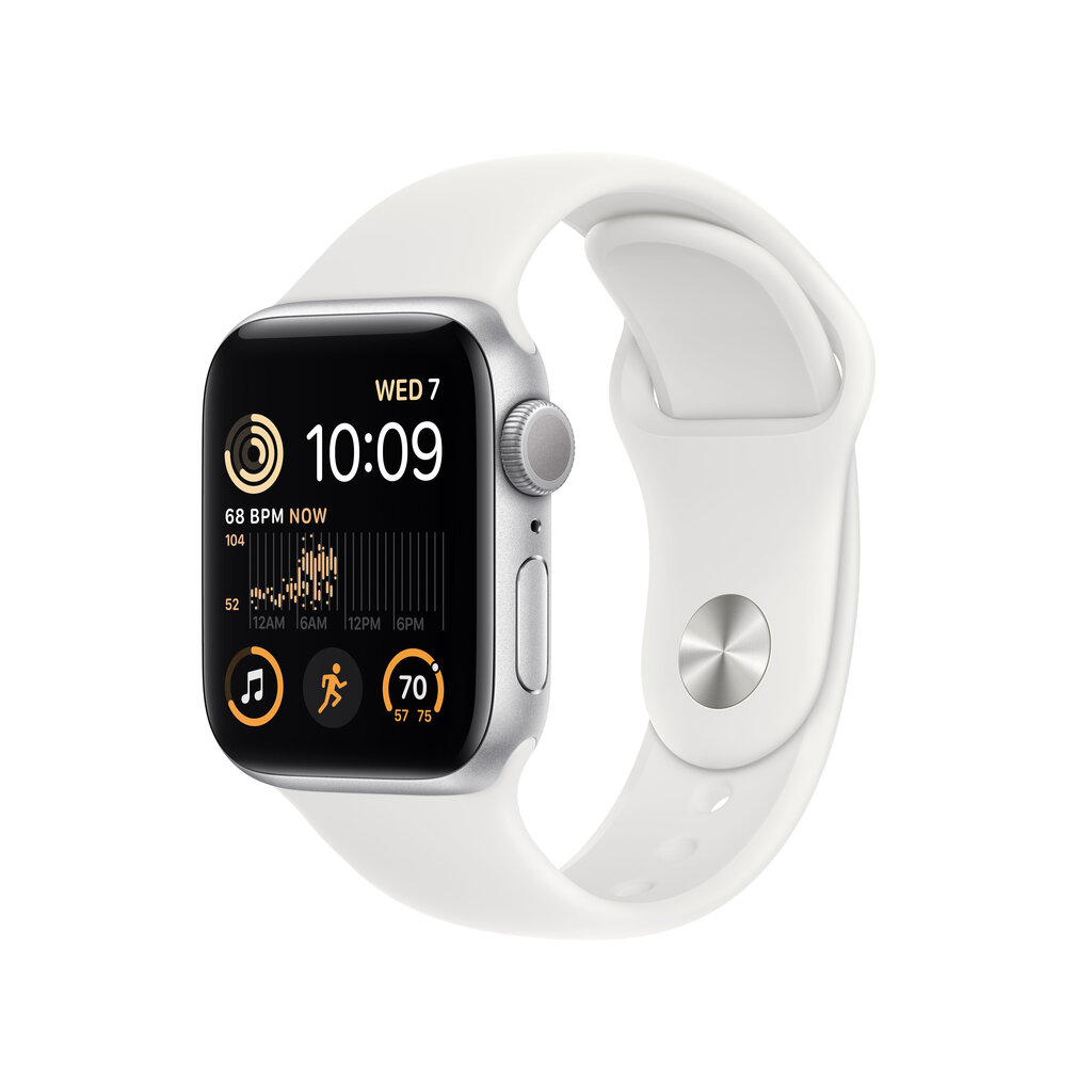 Apple Watch SE GPS + Cellular 44mm Silver Aluminium Case with White Sport Band - Regular 2nd Gen - MNQ23EL/A hind ja info | Nutikellad (smartwatch) | kaup24.ee