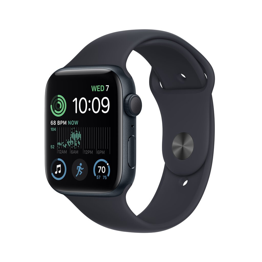 Apple Watch SE GPS + Cellular 44mm Midnight Aluminium Case with Midnight Sport Band - Regular 2nd Gen - MNPY3EL/A цена и информация | Nutikellad (smartwatch) | kaup24.ee