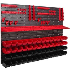 56 шт. Ящики, Настенная полка для системы хранения 115x78 см цена и информация | Ящики для инструментов, держатели | kaup24.ee