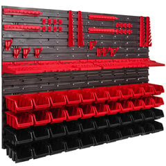 44 шт. Ящики, Настенная полка для системы хранения 115x78 см цена и информация | Ящики для инструментов, держатели | kaup24.ee