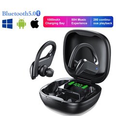 Беспроводные спортивные наушники MD03 TWS Bluetooth 5.0, черные цена и информация | Наушники | kaup24.ee