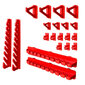 Töökoja seinariiul 57 x 78 cm virnastamiskastid tööriistahoidik plastik punane must seinakinnitus seinaplaadi kinnitussiinid (26 kasti punane) цена и информация | Tööriistakastid, tööriistahoidjad | kaup24.ee