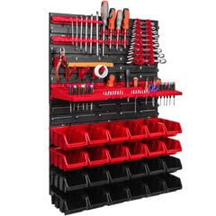 Garaaži riiulid 576 x 780 seinariiulid virnastatavad karbid tööriistahoidik hoiukastid plastrenn (20 kasti) hind ja info | Tööriistakastid, tööriistahoidjad | kaup24.ee