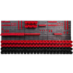 173 x 78 cm virnastatav kasti seinariiul töökojariiul avatud eesmine hoiukasti kast renni tööriistahoidiku konks (95 kasti punane/must) hind ja info | Tööriistakastid, tööriistahoidjad | kaup24.ee