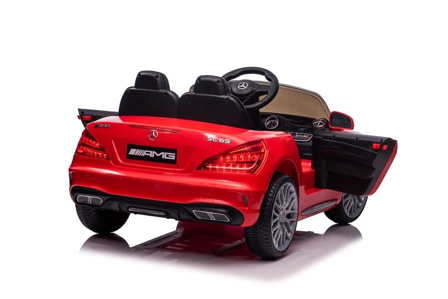 Ühekohaline elektriauto Mercedes SL65 LCD, lakitud punane hind ja info | Laste elektriautod | kaup24.ee