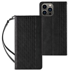 Telefoni kaaned Magnet Strap Case Case for iPhone 13 Pro Pouch Wallet + Mini Lanyard Pendant (Black) hind ja info | Telefoni kaaned, ümbrised | kaup24.ee