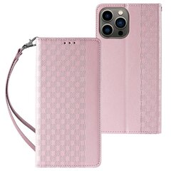Telefoni kaaned Magnet Strap Case Case for iPhone 13 Pro Max Pouch Wallet + Mini Lanyard Pendant (Pink) hind ja info | Telefoni kaaned, ümbrised | kaup24.ee