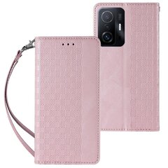 Telefoni kaaned Magnet Strap Case Case for Samsung Galaxy A12 5G Pouch Wallet + Mini Lanyard Pendant (Pink) hind ja info | Telefoni kaaned, ümbrised | kaup24.ee